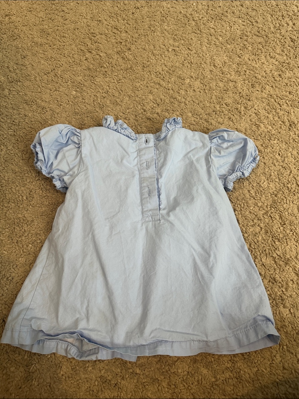 Light Blue Pumpkin Appliqué Baby Dress 12m - Picture 4 of 7